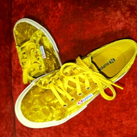 SUPERGA CRUSHED OX VELVET SNEAKERS LACE-UP LOW-TOP NWOT W 7 M 5 1/2 RETRO FLY - Picture 1 of 12